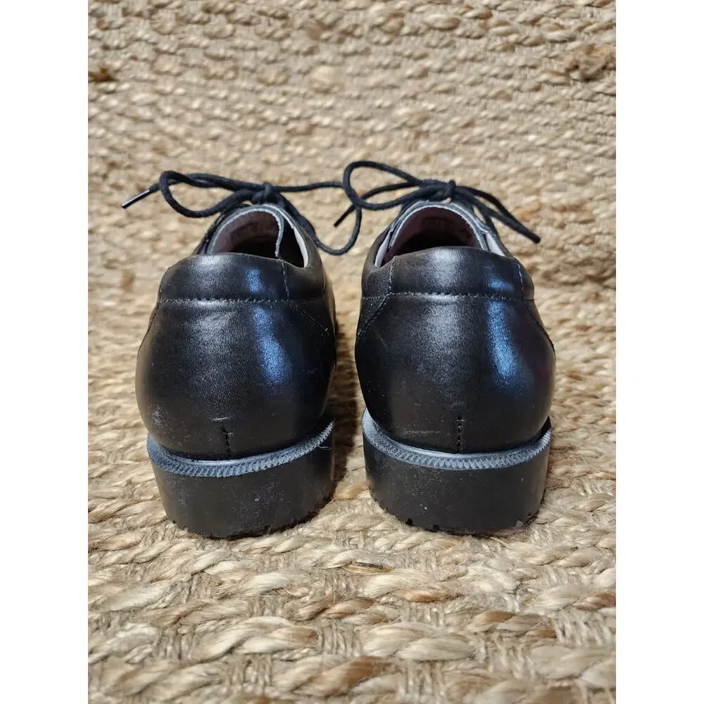 SR Max SRM3500 Mens 9.5 Black Arlington Slip Resistant Leather Dress Work Shoes